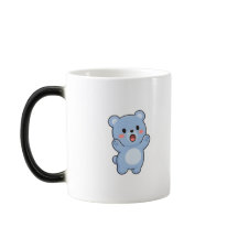 Ours Surpris Style Kawaii Minimaliste