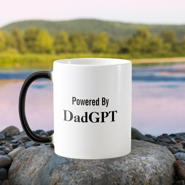 Mug Magic Papa Funny Anniversaire - Powered By DadGPT - Ai J (Créateur téléchargé)