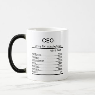 Mug Magic PDG personnalisé Nutrition Facts, Nutrition Facts