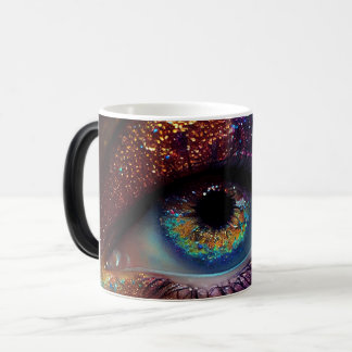 Mug Magic Peacock Imaginaire Joli Parties scintillant Closeu