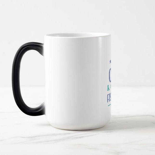 Mug Magic Pêche Art Garder Le Calme Et Épouser Un Pêcheur (Gauche)