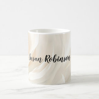 Mug Magic Peinture de fleurs abstraites de rose blanche