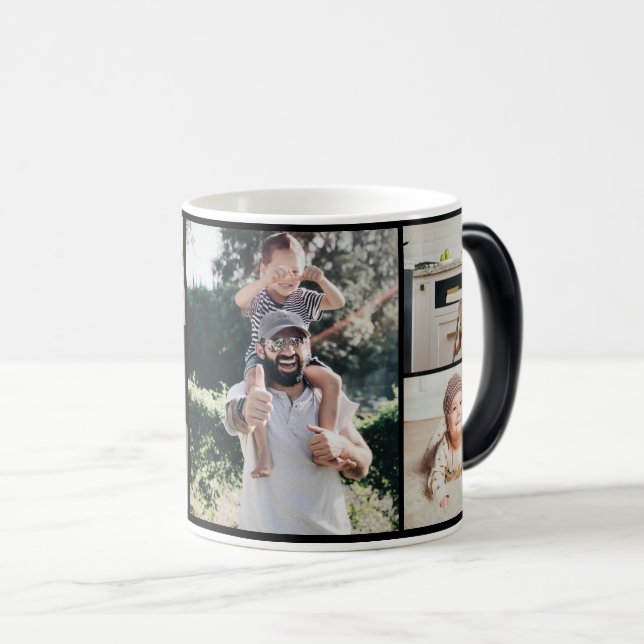 MUG MAGIC PERSONALIZED MUG, WITH PHOTOS FOR THE HAPPIEST DAD (Devant droit)