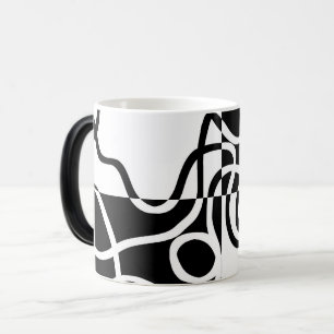 Mug Magic Persuasion linéaire II : noir et blanc Abstrait