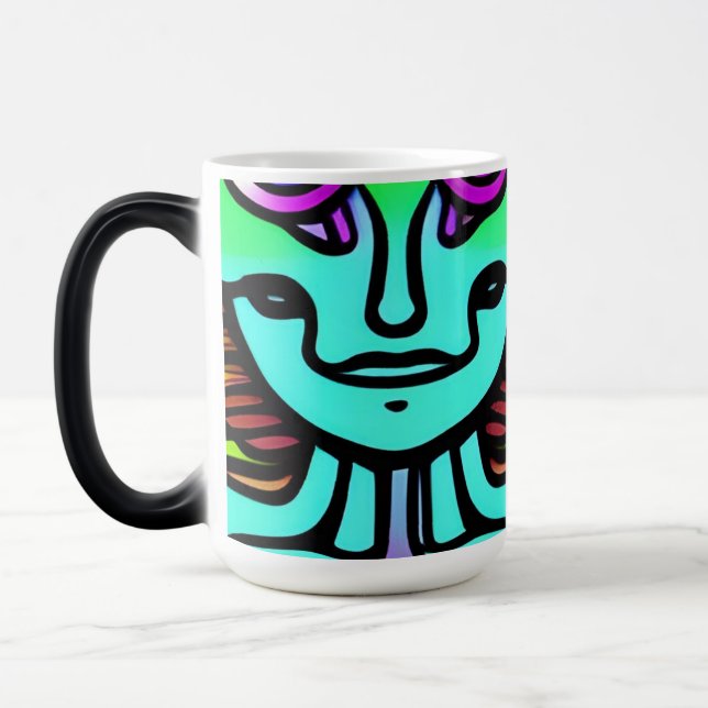 Mug Magic Phycodelic du visage alien (Gauche)
