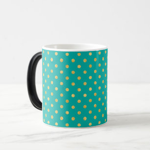 Mug Magic Pois élégant - menthe et Or
