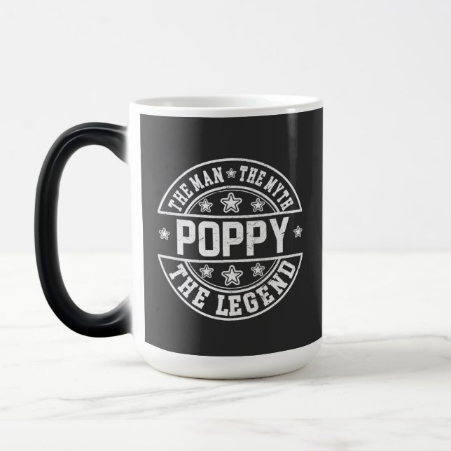 Mug Magic Poppy The Man The Myth the Legend Father's Day (Gauche)