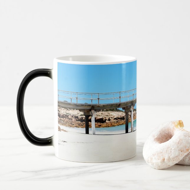 Mug Magic Port Rickaby, Australie du Sud, Jetty, (Avec donut)