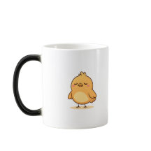 Poussin triste mignon dessin animé minimaliste