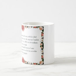 Mug Magic Psaume 1 avec Flower Borders