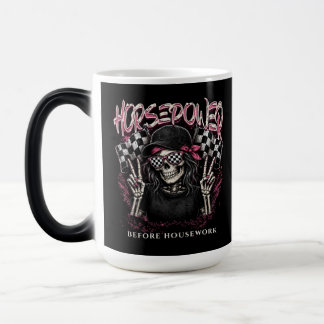 Mug Magic Puissance avant les tâches ménagères Crâne de cour