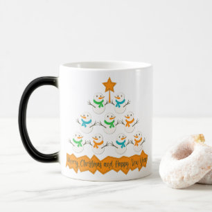 Mug Magic Pyramide des sapins de Noël faite de bonhommes de