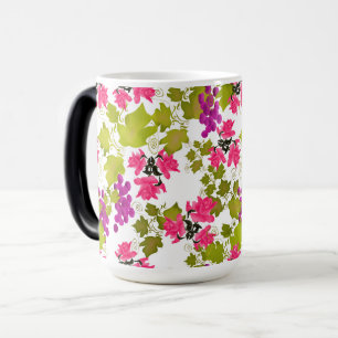 Mug Magic Récolte transparente raisin roses roses fleurs flo