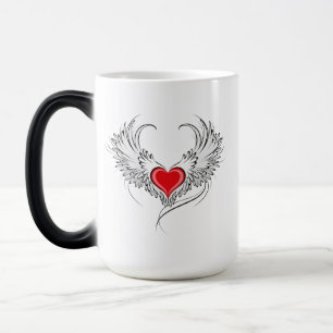 Mug Magic Red Angel Coeur avec ailes