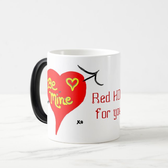 Mug Magic Red HOT pour vous Saint Valentin (Devant gauche)