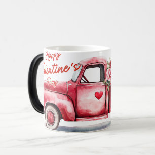 Mug Magic Red Truck Valentines