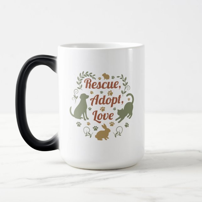 Mug Magic Rescue, Adopt, Love (Gauche)
