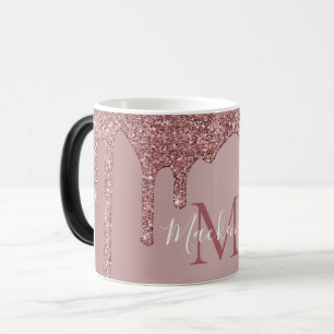 Mug Magic Rose Gold Luxury Parties scintillant de goutte Mon