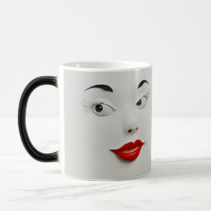 Mug Magic Sarcastic Women Face with Red Lips