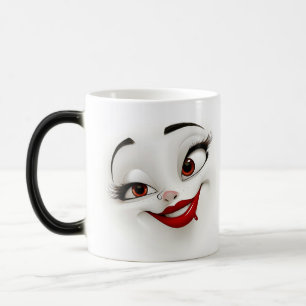 Mug Magic Sarcastic Women Face with Red Lips