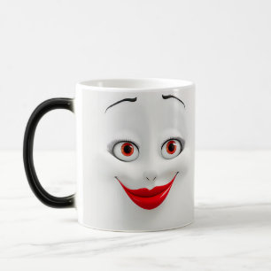 Mug Magic Sarcastic Women Face with Red Lips