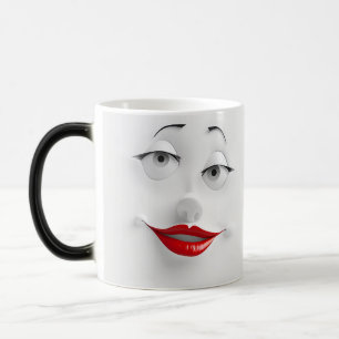 Mug Magic Sarcastic Women Face with Red Lips