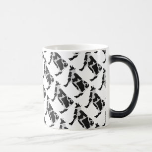Mug Magic Silhouette de vache noire et blanche