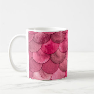 Mug Magic Sirène Couleur rose pâle Échelles Aquarelle 