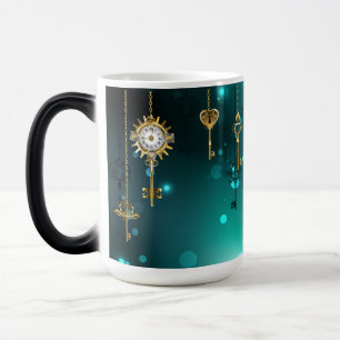 Mug Magic Skeleton Keys on Green Background