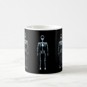 Mug Magic Squelette simple bleu de vision de rayon X