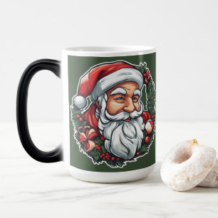 Mug Magic Tête de Père Noël avec couronne -