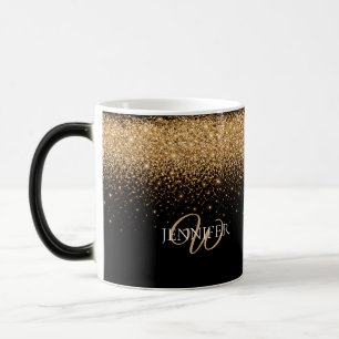 Mug Magic Texture de luxe élégant avec paillettes dorées
