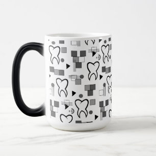 Mug Magic Tooth moderne noir et blanc