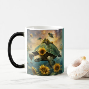 Mug Magic Tortues fantaisistes nagent dans des eaux bleues c
