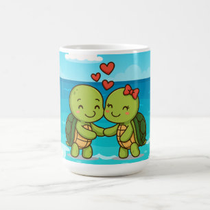 Mug Magic Tortues mignonnes   Couple de dessin adorable