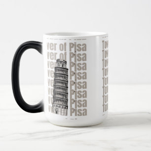 Mug Magic Tour De Pise. La célèbre tour d'Italie. Esthétique