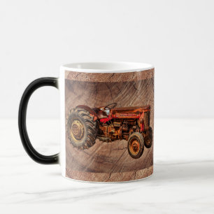 Mug Magic Tracteur rouge antique