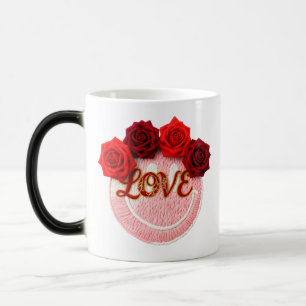 Mug Magic Tricot Visage Sourire Rose Rouge Amour Saint-Valen