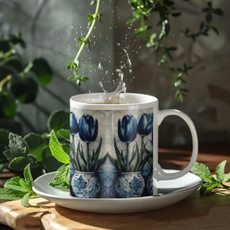 Mug Magic Tulipes en bleu de Delft