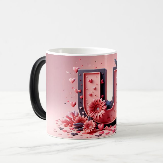 Mug Magic U Valentine Alphabet 3D (Devant gauche)