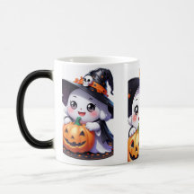 Un joli fantôme d'Halloween avec Citrouille