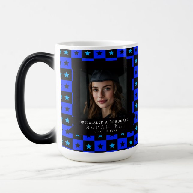 Mug Magic Unique Square Pattern Gift For Him Graduation (Gauche)