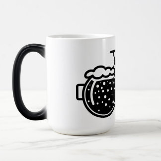 Mug Magic Vélo avec verre à bière. Icône d'ouverture de bout