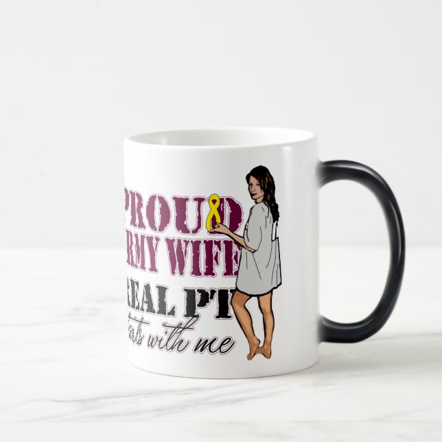 Mug Magic Vrais débuts de pinte d'épouse fière d'armée avec (Droite)