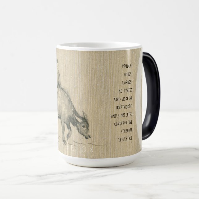Mug Magic W Buffalo Enfant Chinois Ox Année 2021 Personnalit (Devant droit)