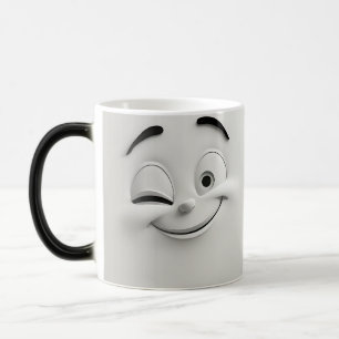 Mug Magic Winking Cartoon Face 3D
