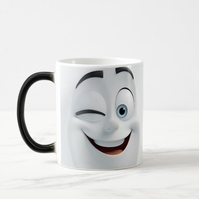 Mug Magic Winking Cartoon Face 3D (Gauche)