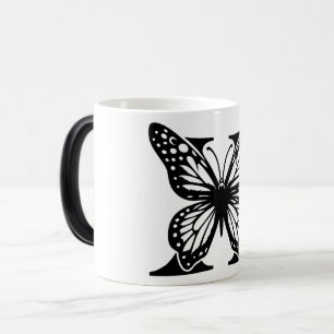 Mug Magic X Alphabet black butterfly