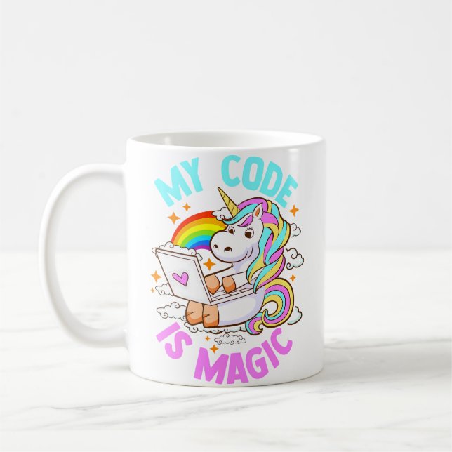 Mug Magical Licorne Programmeurs Informatiques Mon Cod (Gauche)