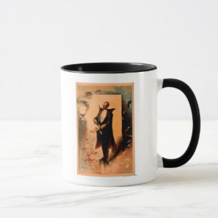 Mug Magicien tirant des roses hors de l'affiche de